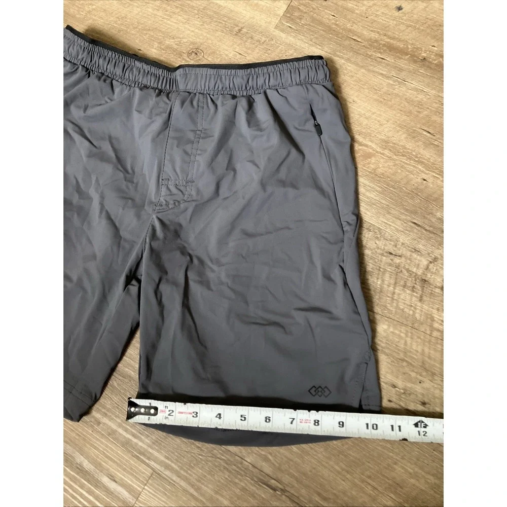 Legend Athletic/Running Shorts Men Small Charcoal Gray Elastic Waist Pockets